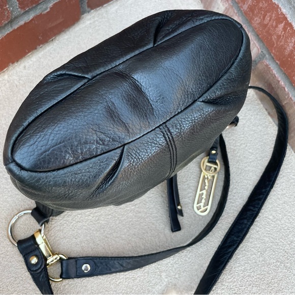 B.Makowsky “Jaimie” Black Pebble Leather  Convertible Shoulder/Crossbody Bag - Picture 7 of 12